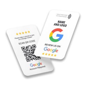 NFC Google Review Card with QR Code