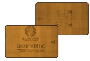 Wooden NFC Business Card (Sapele)
